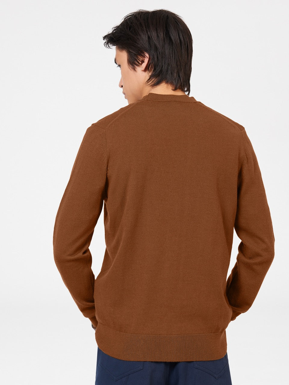 Knitwear Ben Sherman Signature Merino Cardigan Marron | MUV-30161316